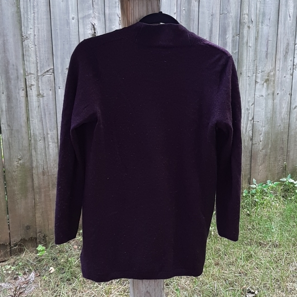 Merino Wool Purple Cardigan - Picture 2 of 2